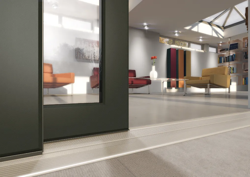 internal black sliding door