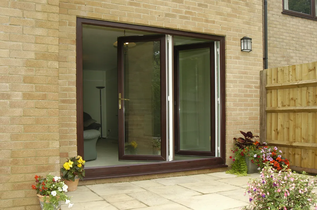 bifold door at back entry