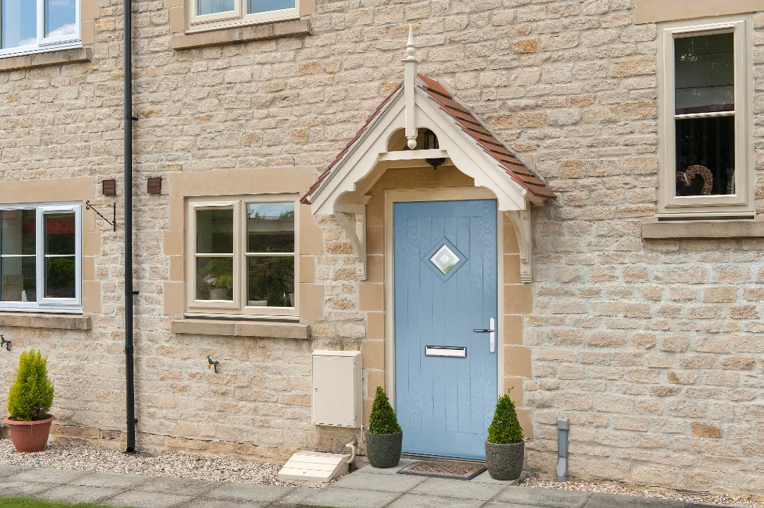 blue composite door