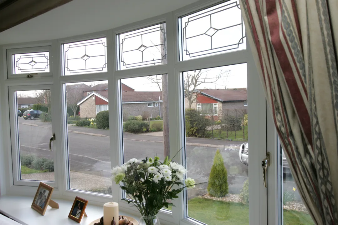 white bow window