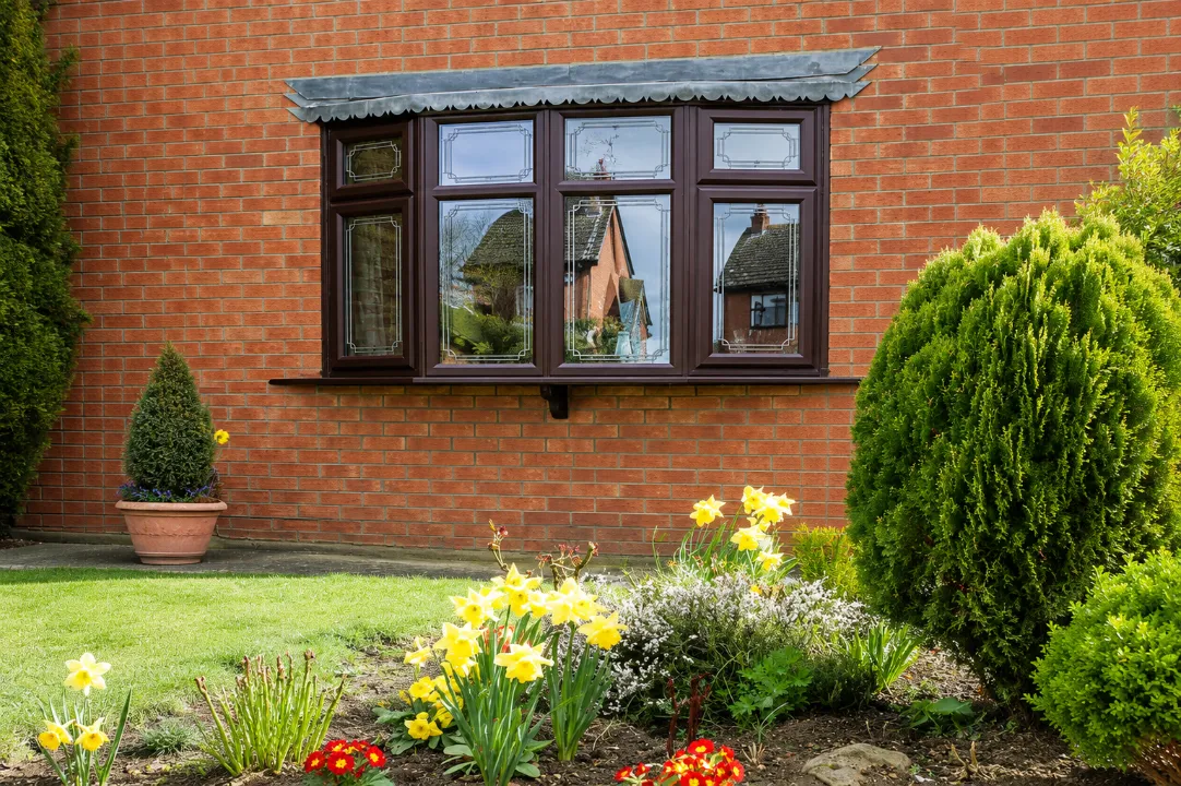brown bow window