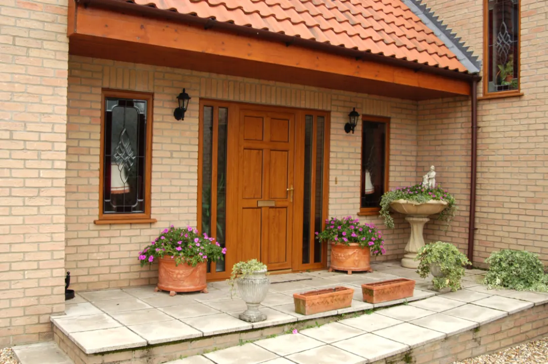 brown upvc entrance door