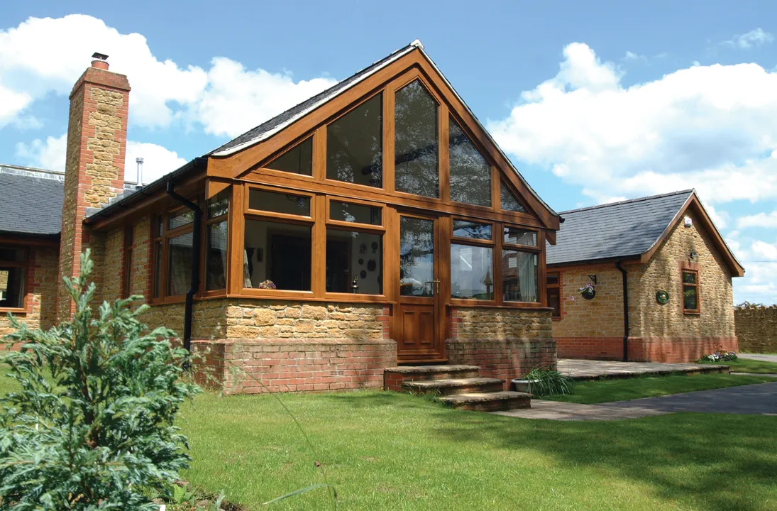 brown upvc window