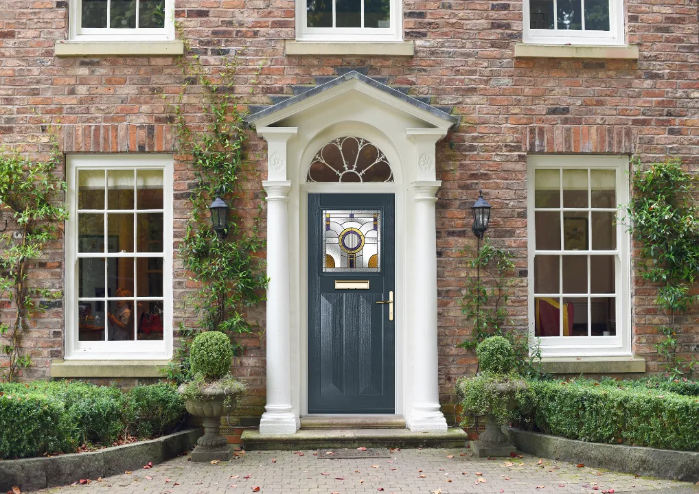 greyish composite door