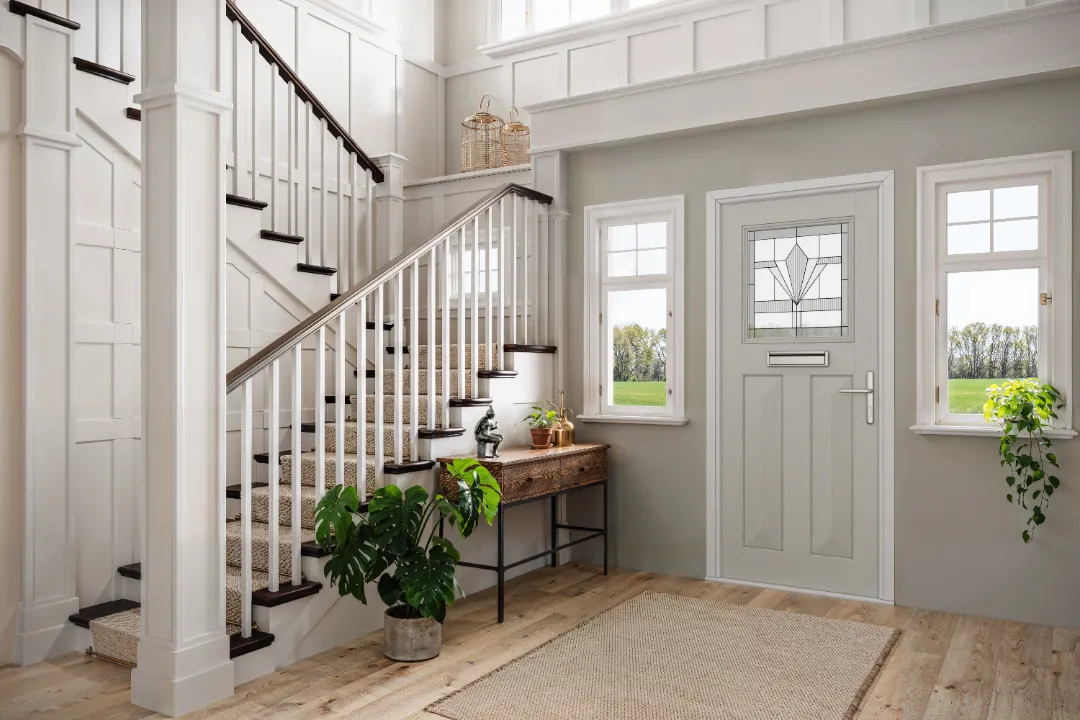 composite door at hallway