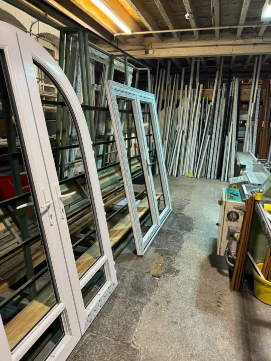 door frames at factory