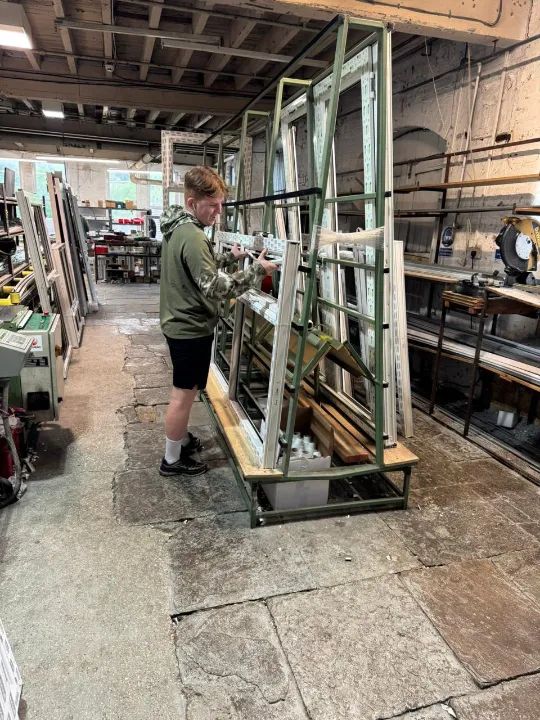 doors at manufacturing factory