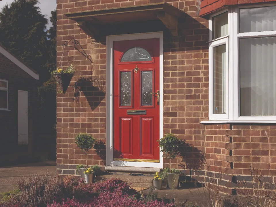 eurocell red entrance door