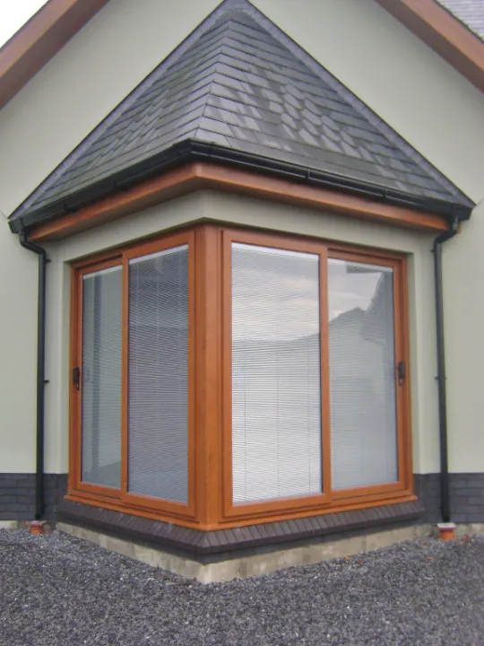 integral blinds at brown coloured door