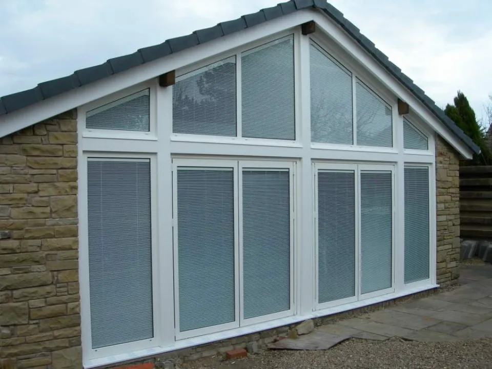 integral blinds installed at conservatory door