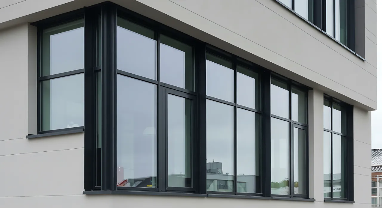 black aluminium window