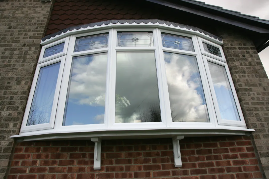 white bow window