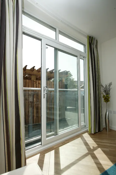 white sliding patio door
